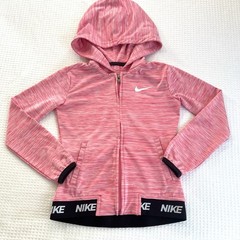 Nike Dri Fit Pink Hoodie Light Jacket Girls 4T Logo Swoosh Full Zip Fast Ship