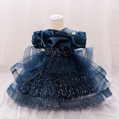 Baby Wedding Princess Girl Dress Toddler Tulle Baptism Kids Birthday Party Prom