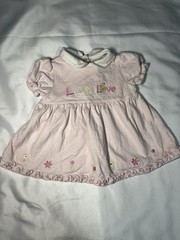 Disney Winnie The Pooh L Is For Love Pink Dress Baby Girl 6-9M Floral