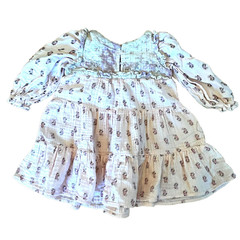 Easy Peasy Girl’s Cotton Dress Cottagecore 3T Tiered Gauze Prairie Ruffles