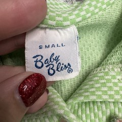 Vintage Baby Bliss Romper 1960’s 0-3 M Green Pink Rosettes Button Front Lace