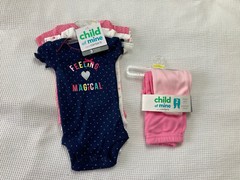 Child of Mine 3 piece MagicalT shirt and 2 piece footed pants Preemie NWT