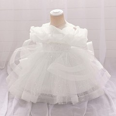 Baby Wedding Princess Girl Dress Toddler Tulle Baptism Kids Birthday Party Prom