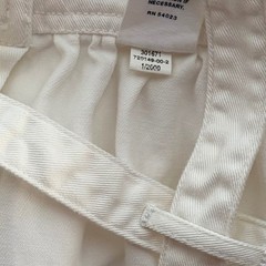 Vintage OshKosh B’gosh White Overall Dress Embroidered Beach Village Scene 3XL