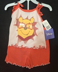 Disney Pooh Big Glasses 2 Pc Short Set 2T