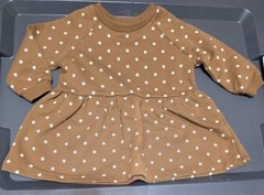 Infant Celestial Raglan Dress By Rylee +Cru In Caramel W Star Print Size 3/6M