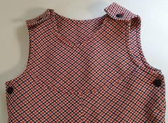 Vintage 70’s Polyester Romper One Piece Jumper Child Toddler Red White Blue Home