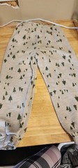 Garanimals 5T Jogger Pants Gray/Green Tree Print Fleece Pull-On Elastic Waist