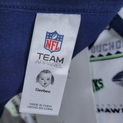 Seattle Seahawks Official NFL Gerber Newborn 0-3 Knit Snap Bodysuit Hat & Bib