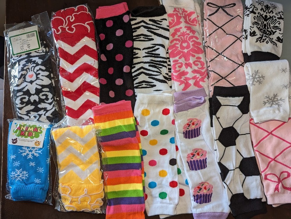 10 pairs NEW random colors children child baby leg warmers