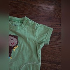 CARTERS Boys 6M Green Monkey “Gone Bananas” Shortall