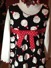 Holiday Editions Girls Sz. 3T Corduroy Knit Santa Themed Swing Top Tunic