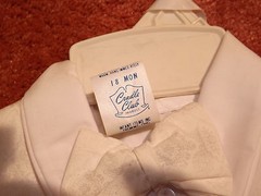 NOS NWT Vtg 90s Adorable VESTED BOW TIE CHRISTENING ROMPER w/ HAT 18 Mo Boys NEW