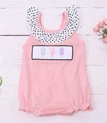 NEW Boutique Ice Cream Baby Girls Pink Romper Jumpsuit