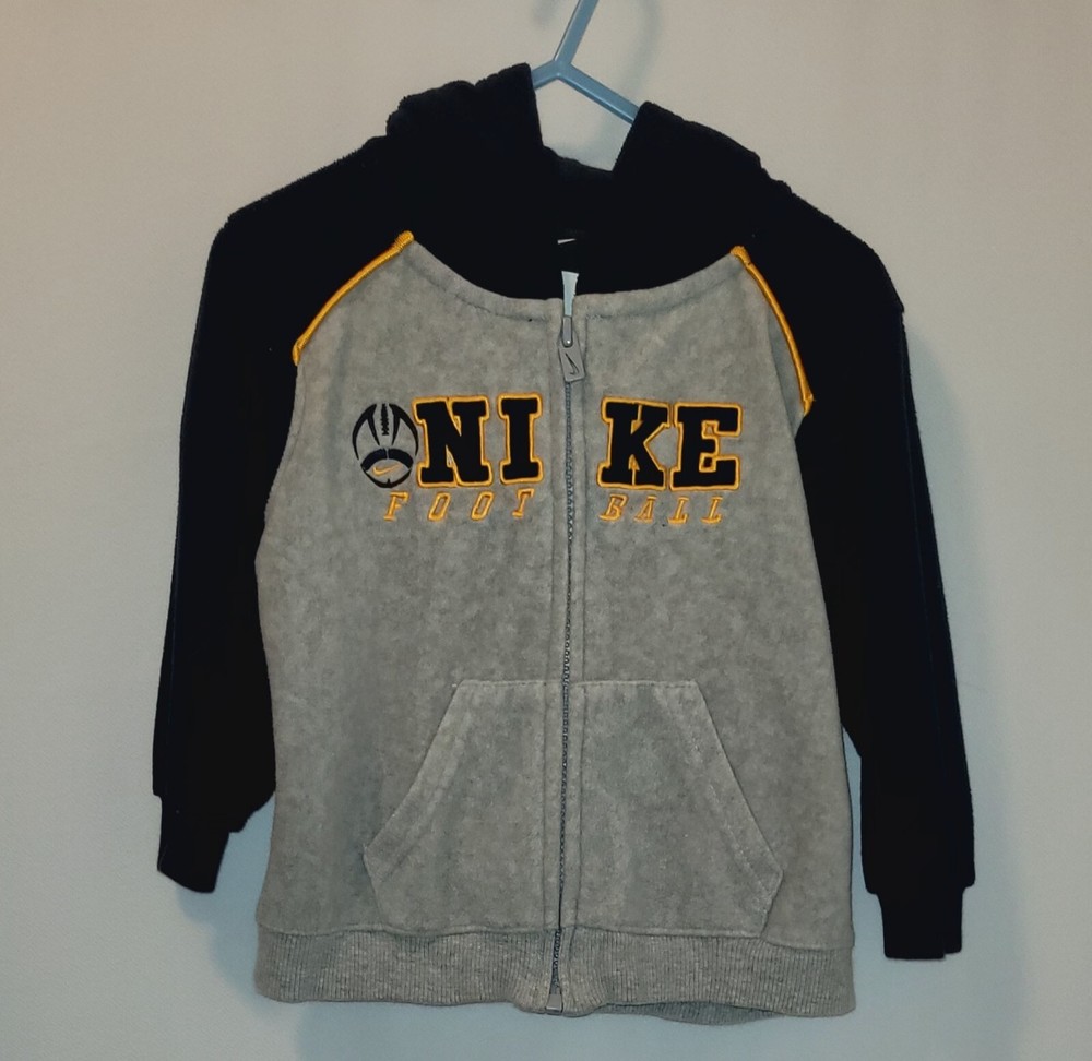 BOYS PRE-OWNED, SIZE 24 MONTHS, NIKE FOOTBALL, ZIPPERED, HOODED JACKET