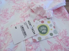NWT NORDSTROM Baby Girl 6 Mo. Footed Sleeper Romper & Bow Headband Pink Floral