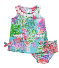 Lilly Pulitzer NWT Baby Lilly Shift Dress Cay To My Heart 3/6, 12/18, 18/24 Mos