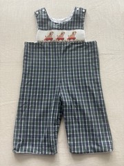 Petite Palace Boys’ Smocked Romper 18M Gingham