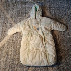 Classic Winnie the Pooh Infant Snowsuit Yellow Bunting 0-6 Month Baby VTG