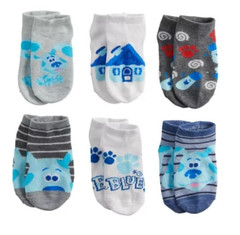 NWT Nickelodeon Blue’s Clues Toddler Boys Size 2T-4T Low-cut 6 Pk Socks 2T 3T 4T