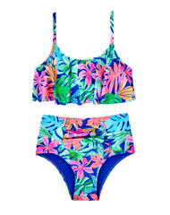 New Member’s Mark Beautiful Girls 2-piece Flounce Swim Set – UPF 50+ – Size: 3T