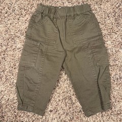 Banana Republic Baby Twill Balloon Cargo Pants Heritage Olive Green 12-18 Months