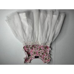 Lilt Toddler Girls Floral Tulle Dress Pink White Rose Print Crochet Lace 2T