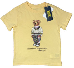 Polo Ralph Lauren Boys Yellow Polo Bear T Shirt 3T NWT