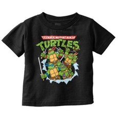 TMNT 90s Retro Ninja Turtles Cartoon Toddler Boy Girl T Shirt
