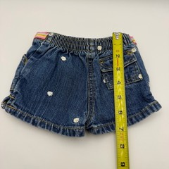 Vintage Y2K 2003 Gymboree Baby Girl Denim Shorts with Rainbow Belt – Size 3-6M