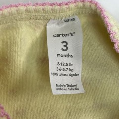 Carter’s Baby Girl Short Sleeve Bodysuit Yellow Floral Little Cutie 3 Months