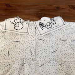 Vintage Agabang Baby Boy 18 Month SnowSnow Collared One Piece Winter Scene