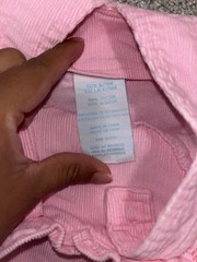 Vintage/Y2K Sesame Beginnings 2pc Pink Corduroy Overalls+Top Heart Elmo Zoe 6-9M