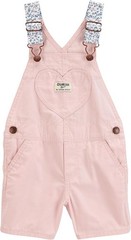 Oshkosh B’Gosh Pink Overalls Heart Pocket Girls’ Size 3T Toddler