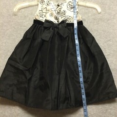 Cherokee Dress Baby Girl 18M Black White Floral Print Sleeveless Empire Waist