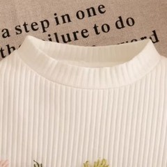 Premium Baby Girl Floral Embroidery Mesh Princess Dress–Long Sleeve| 12-18 Month