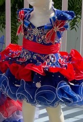 Girls’ 3T Independence Day Dress Red/White/Blue 4th of July Summer Fashion