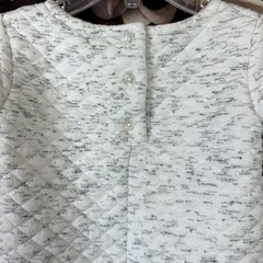 Pippa & Julie Toddler Gray Sparkle Gold Heart Bell Sleeve Soft Sweater