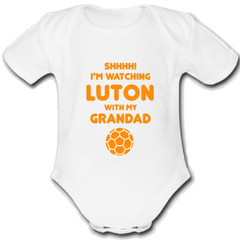 LUTON @TOWN GRANDAD Babygrow Baby Vest Grow FOOTBALL GIFT FROM FOR A