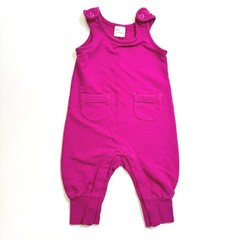 Hanna Andersson Baby French Terry Overalls 18-24 mos Pink Solid One Piece