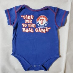 Genuine Merchandise Texas Rangers Blue Cotton One Piece Baby Size 12 Mo