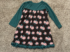 KicKee Pants London Long Sleeve Swing Dress in English Rose Garden 4T