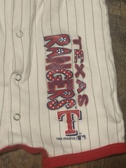 Baby Girls Texas Rangers Baseball MLB Fan Romper Bodysuit 3-6 Months