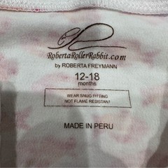 Roberta Roller Rabbit Pink & White Pima Cotton Fish Print Henley Size 12-18