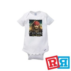 Captain Jack Sparrow Johnny Depp Gerber Baby Onesie® Cotton Short Sleeve