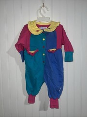 Vintage Rainbow Tag Gymboree Baby Romper Jumper Colorblock Size Newborn