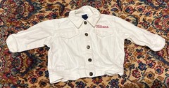 Monag Kids Girls 18 Months “Elliana” White Denim Jacket With Snaps