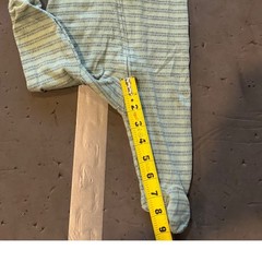 Just One You by Carters 6M Little Brother Green Striped Zip Up Footed Sleeper