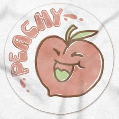 Vintage Distressed Peachy Fruit Pun Sticker Toddler Boy Girl Youth T Shirt Tee