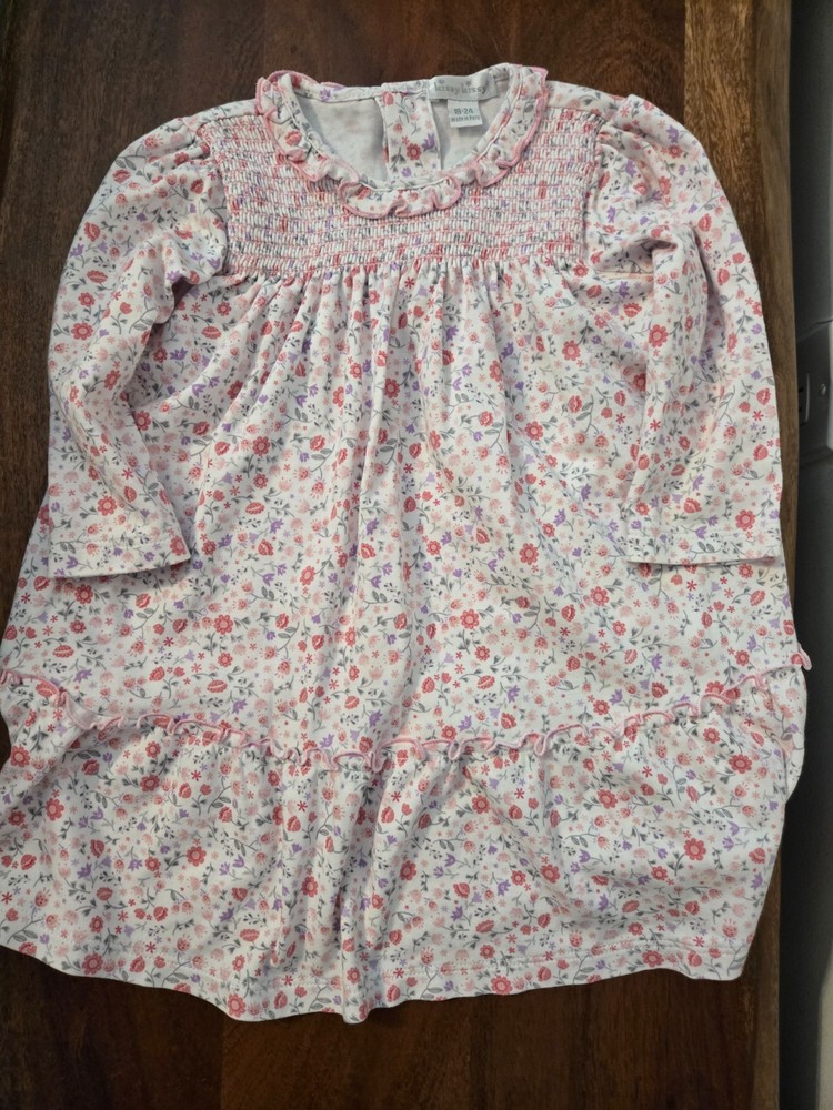 Kissy Kissy Floral Dress Size 18-24 months made of 100% Peruvian Pima Cotton